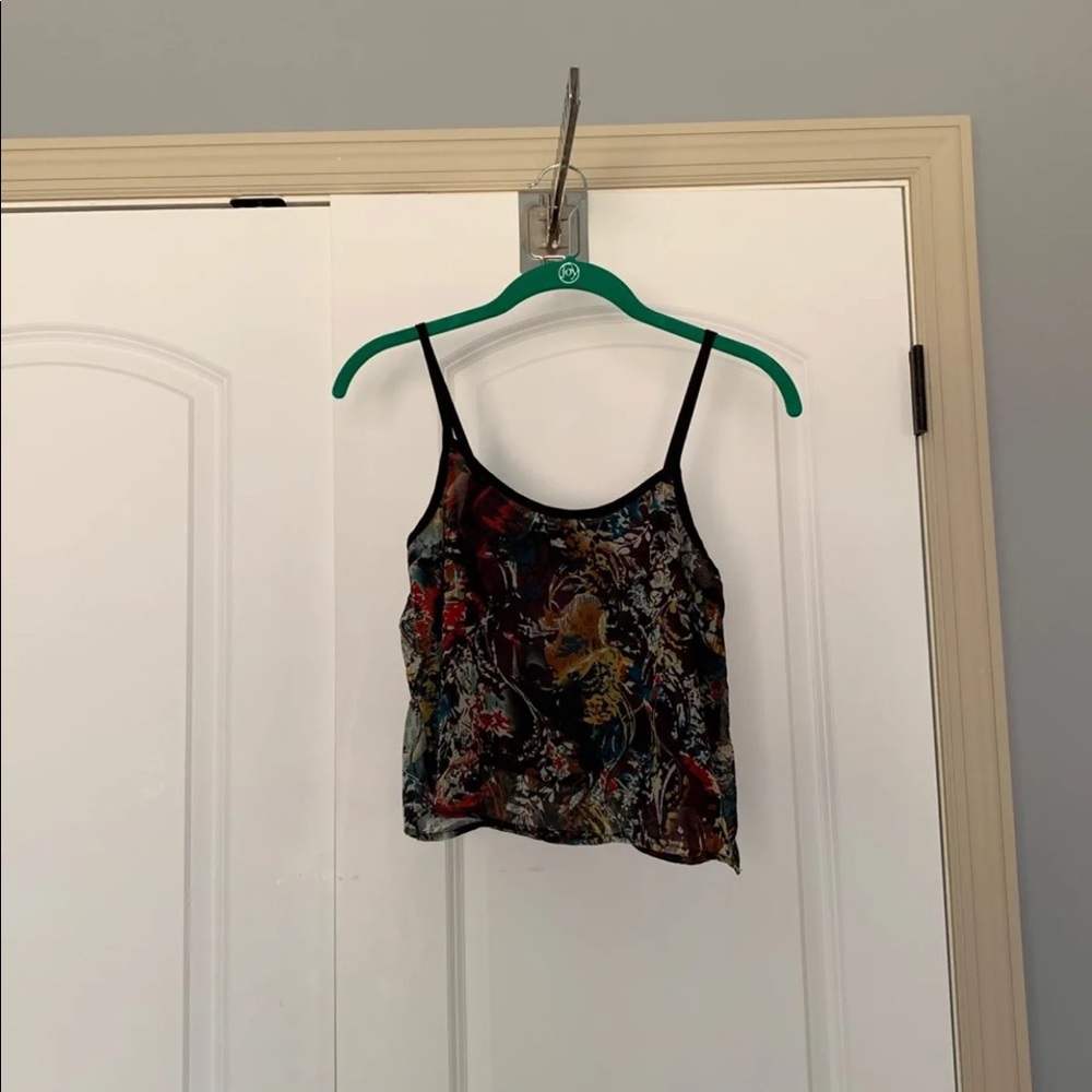 Sans Souci cropped floural tank top